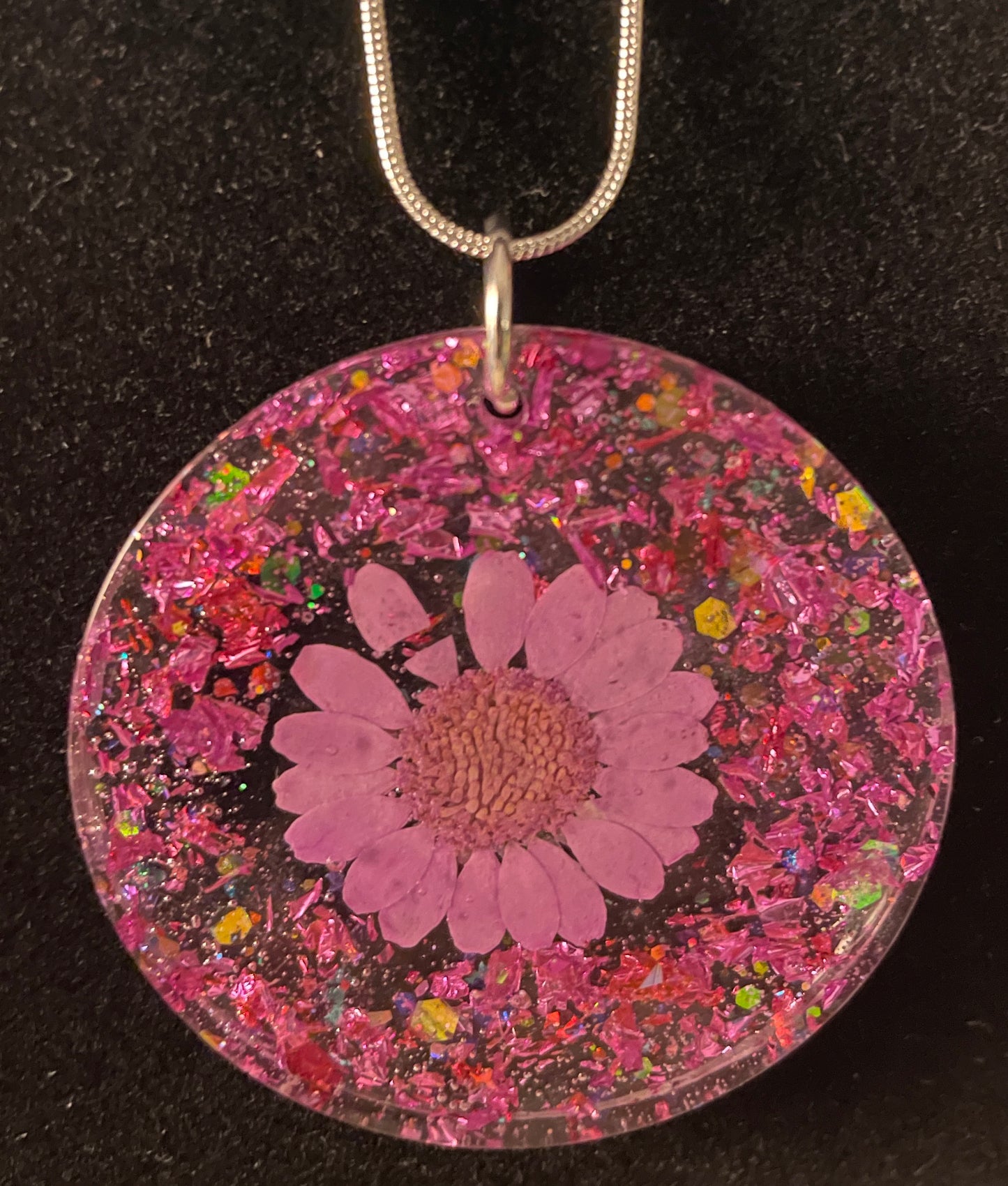 Circular Pink Flower with Pink foil