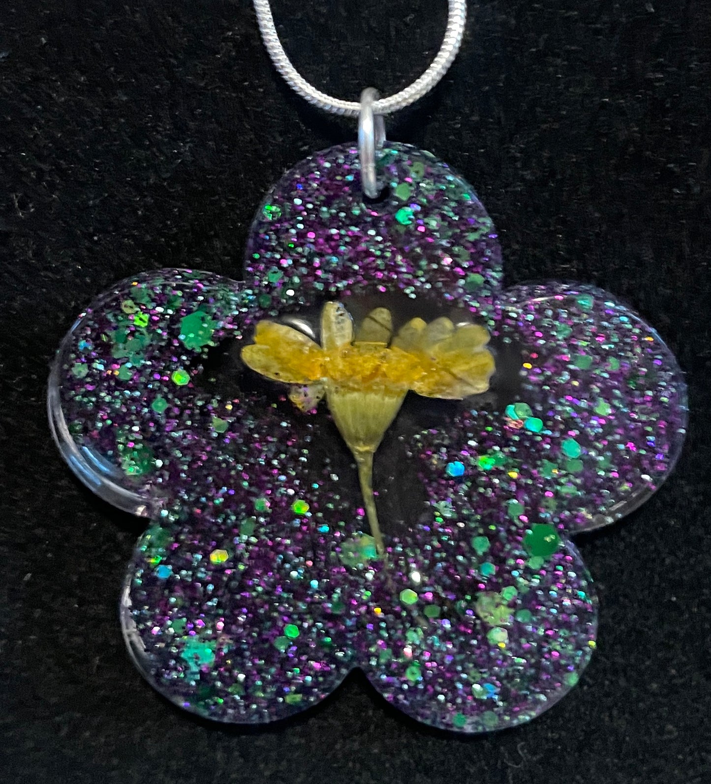 Flower Shaped Yellow Flower Necklace