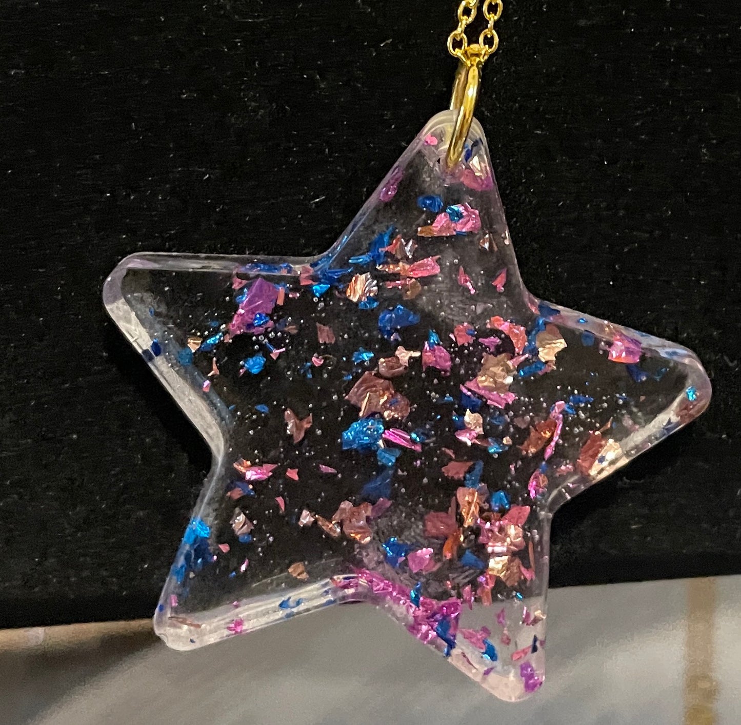 Star Necklace with colored Foil