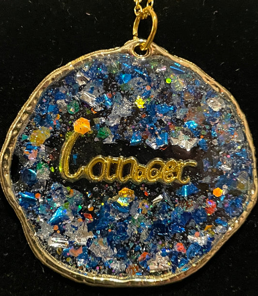 Cancer Gold Pendant